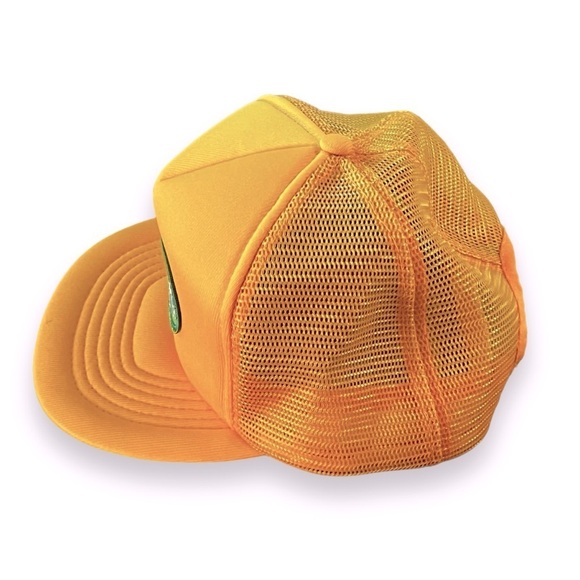 Y2K Vintage Flower Time Snap Back Trucker Hat KAP II Yellow Green Sunflower - Picture 5 of 9